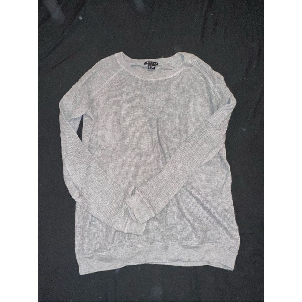 THEORY size S women’s gray long sleeve sweater / top